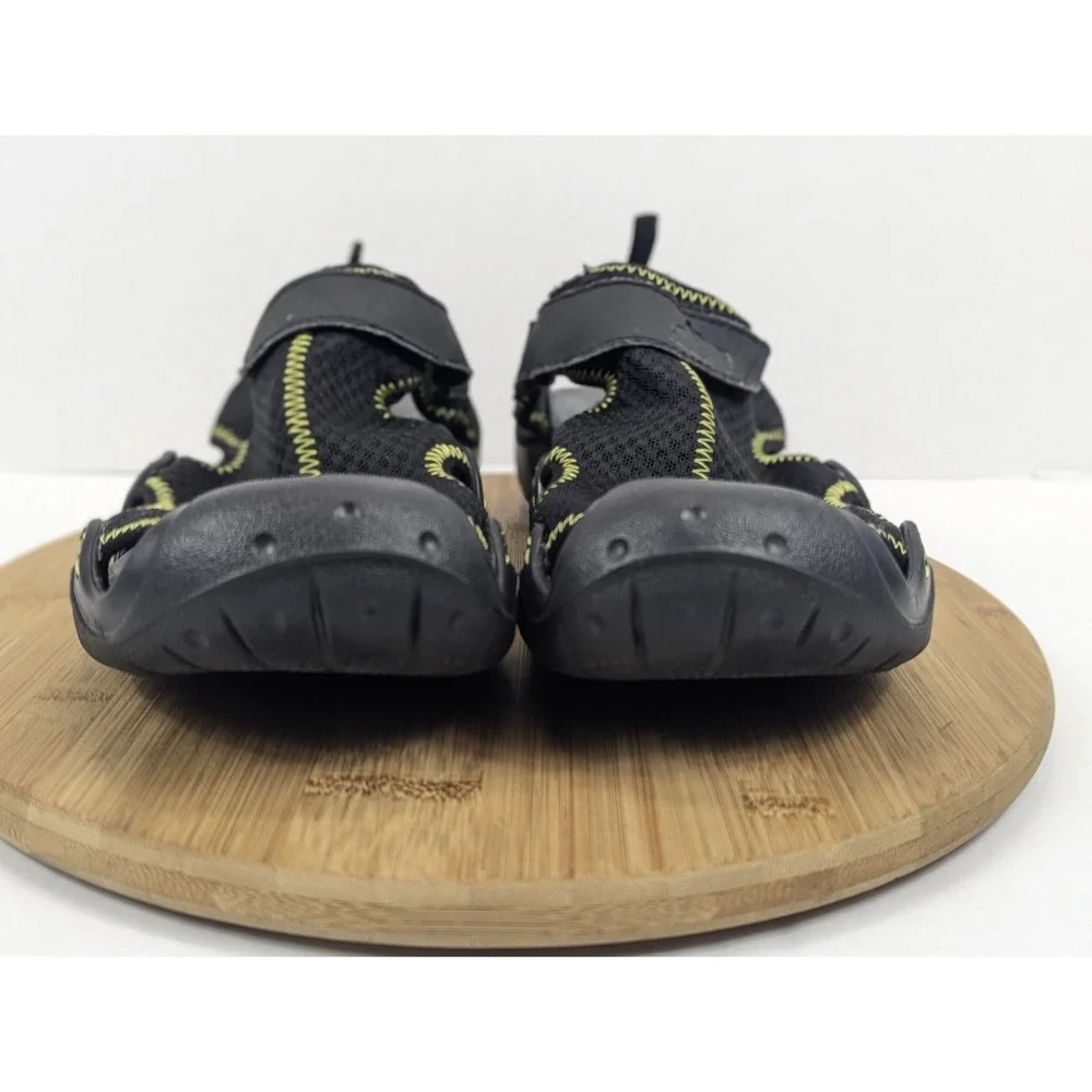 Crocs Mens Swiftwater Mesh Fisherman Deck Sandals Black Size 12